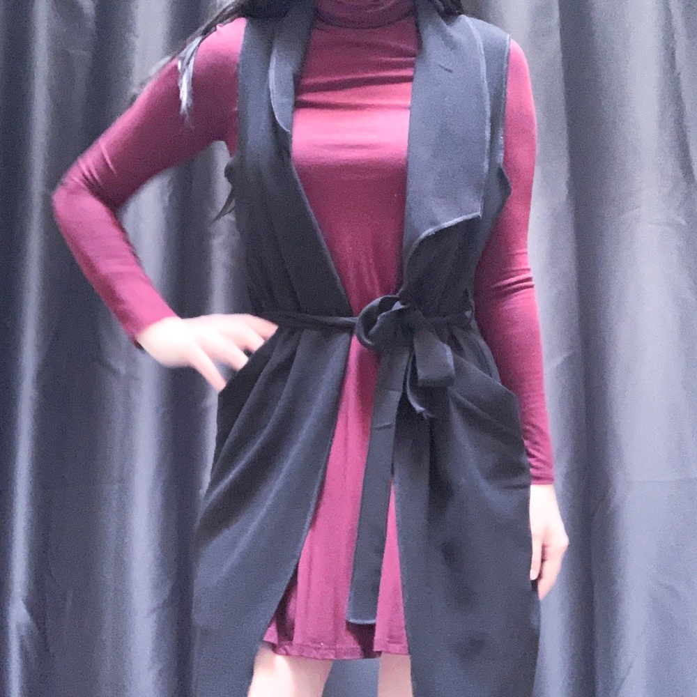 Long Tie Cardigan/Vest